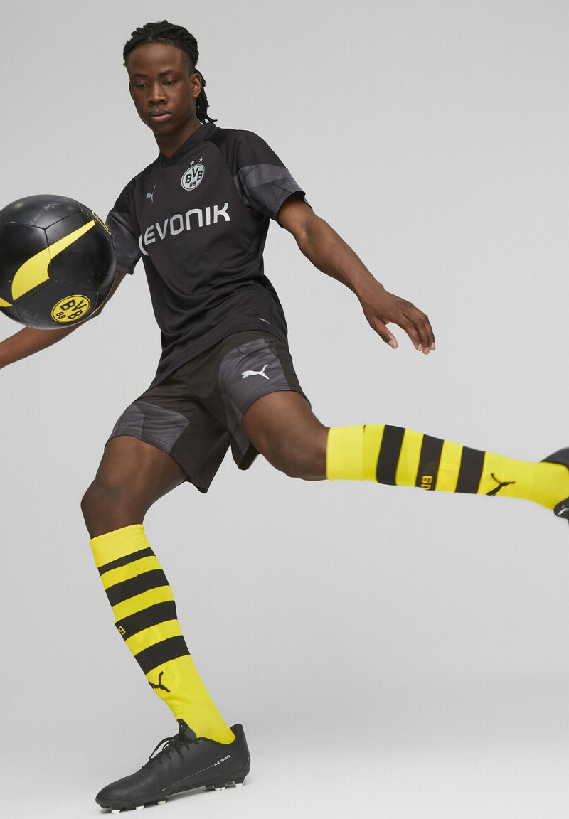 Puma BVB BORUSSIA DORTMUND - kurze Sporthose - black silver/schwarz - Zalando.at