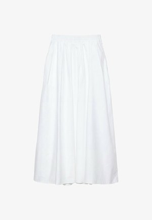 PULL&BEAR, CAPE STYLE - MAXI SKIRT - Maxirock - white