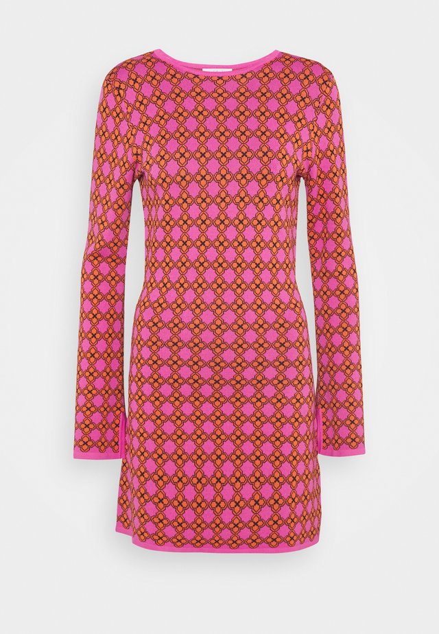 MOSAIC TILE SWING DRESS - Jumper dress - pink