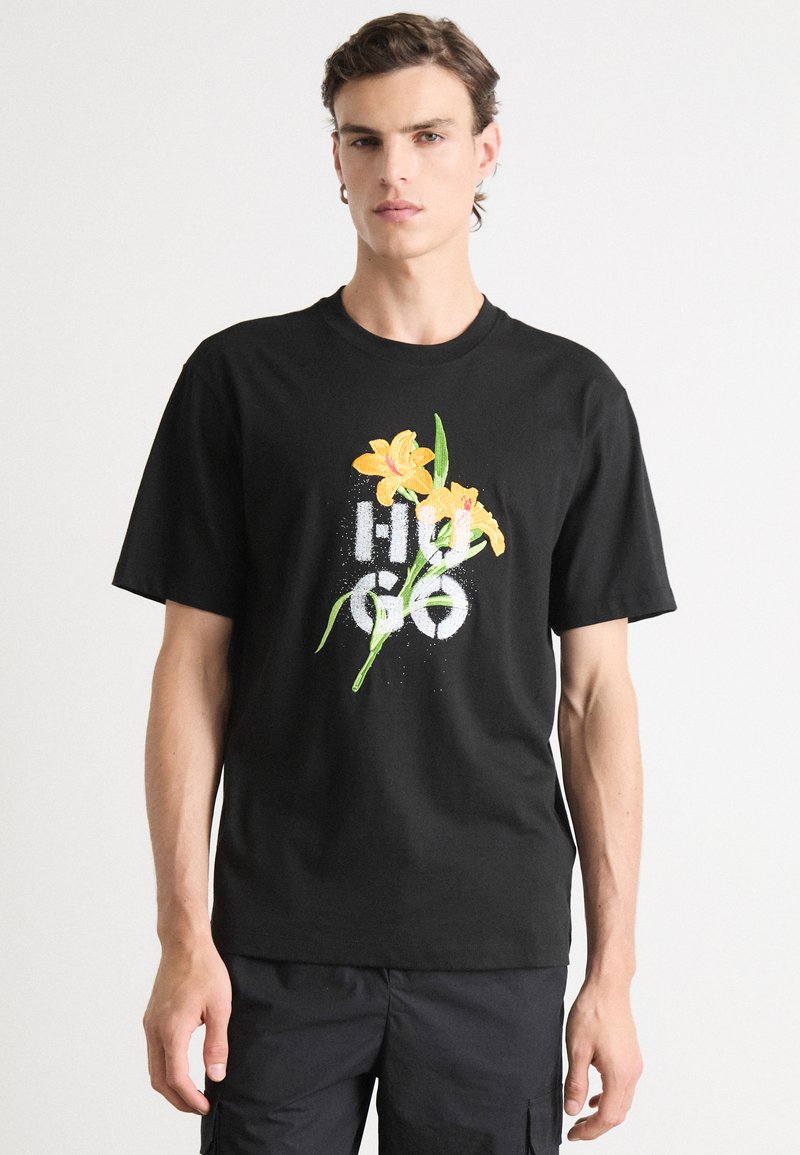 HUGO DILABLUMI - Μπλουζάκι με στάμπα - black