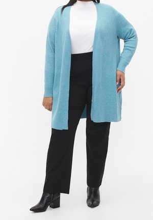 Strickjacke - mottled turquoise