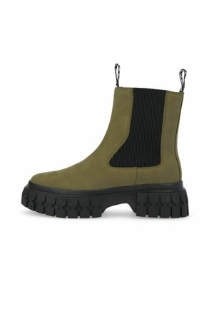 GRAVITEE - Platform ankle boots - olive