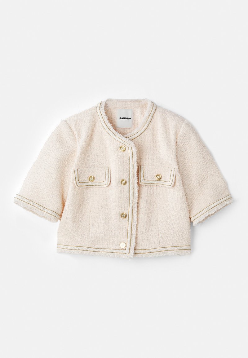 sandro VESTE Blazer ecru/rose/rose clair ZALANDO