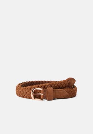 VMVEDA BELT - Palmikkovyö - cognac/rose gold-coloured