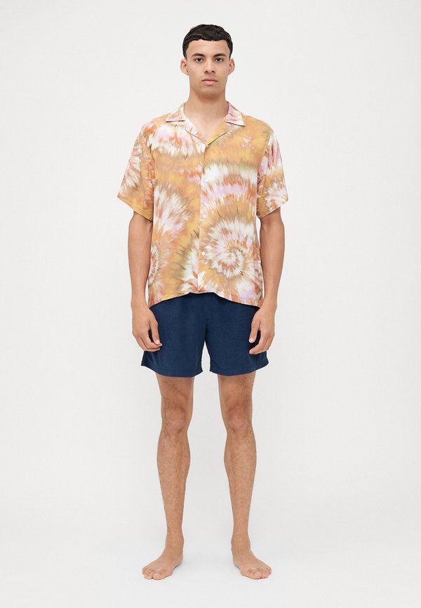 CALYPSO SWIRL TIE DYE PRINTED CAMP SHIRTS - Beach accessory - orange2