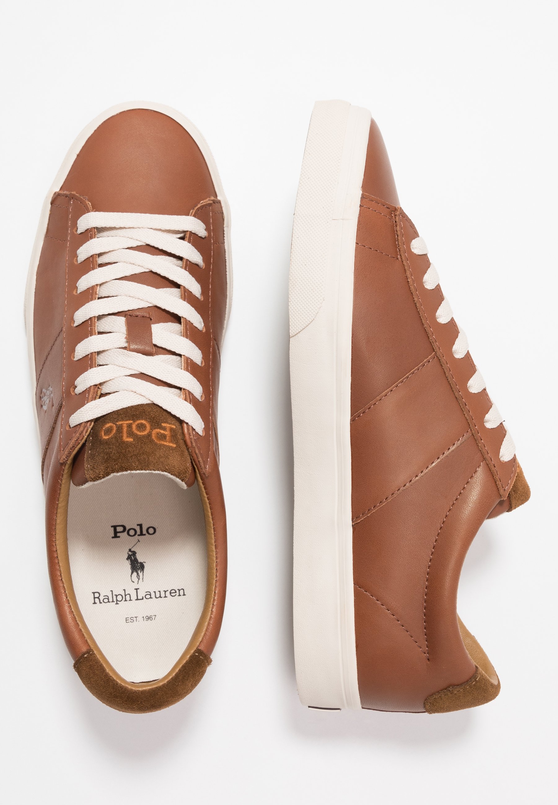 ralph lauren sayer leather trainers