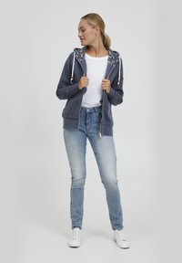 Oxmo Zip-up sweatshirt - total eclipse melange
