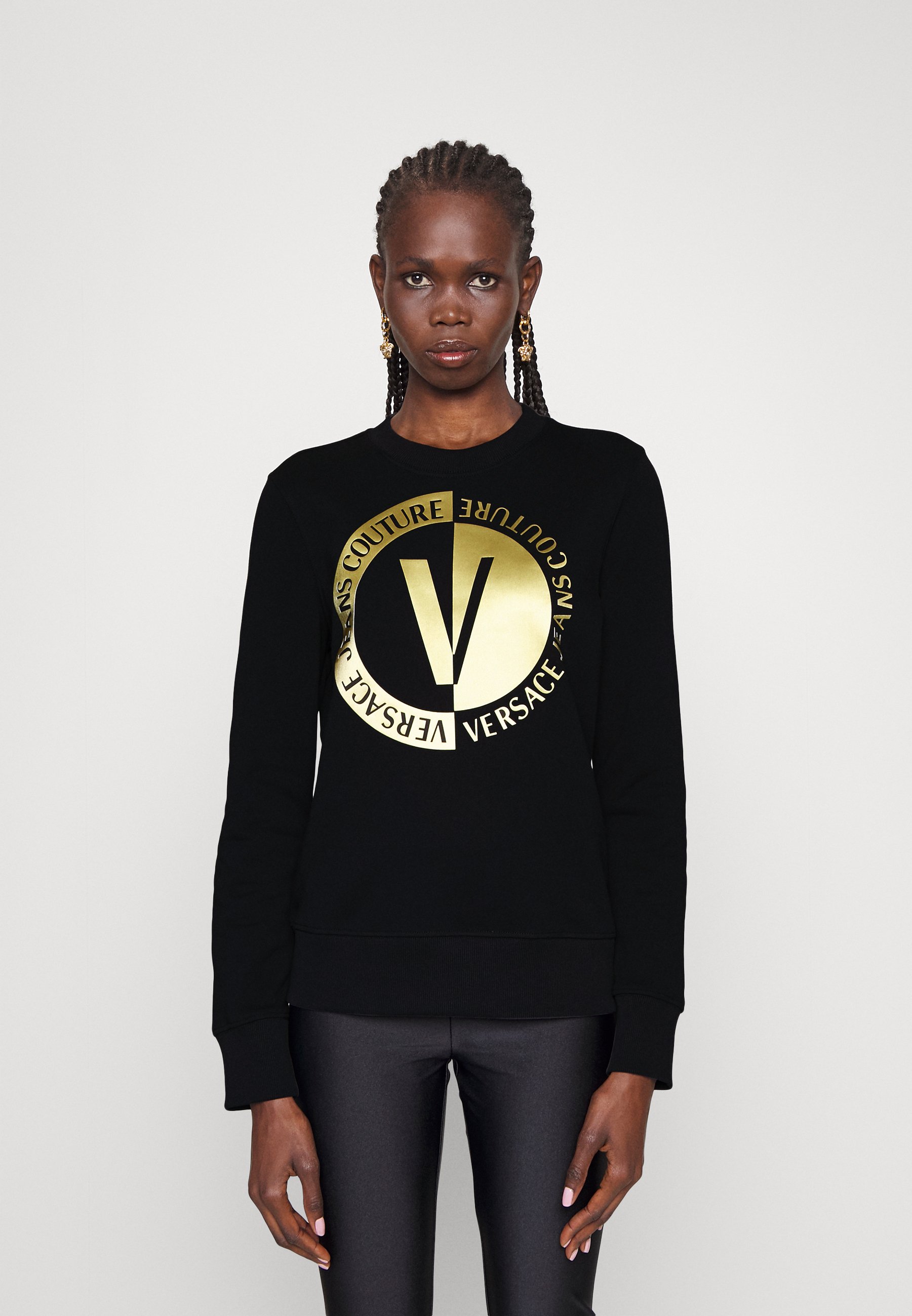 Versace Jeans Couture Sweatshirt - black/gold/black - Zalando.co.uk