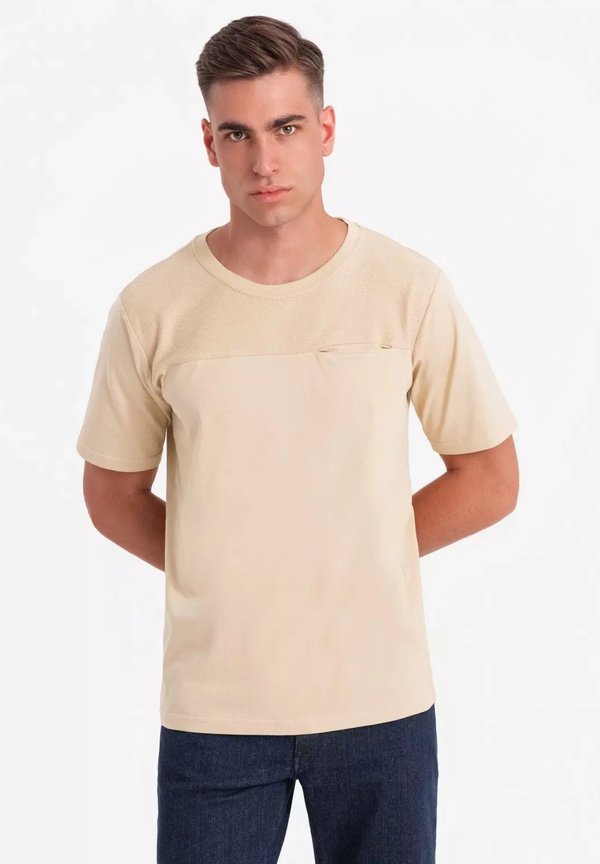 WITH POCKET  - T-Shirt basic - beige