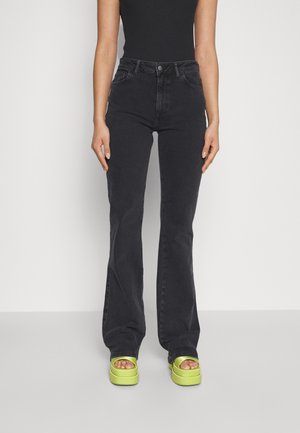 Flared Jeans - black denim