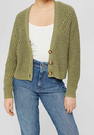 Strickjacke - khaki