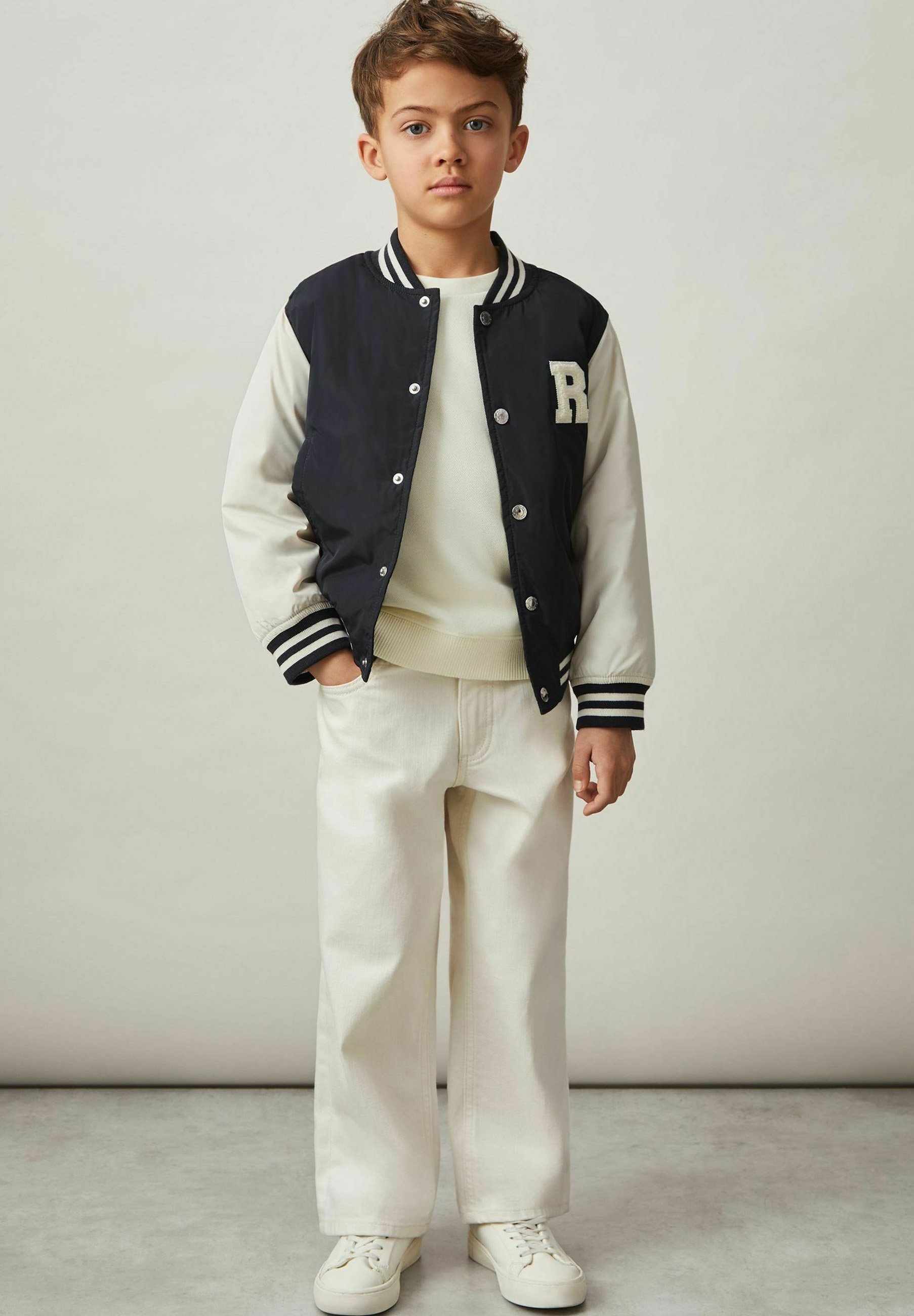 Reiss REISS ARKAN COLOUR BLOCK VARSITY BOMBER JACKET Bomber
