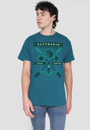 Cotton Soul, HARRY POTTER SLYTHERIN QUIDDITCH TEAM CAPTAIN - Print T-shirt - blue-grey