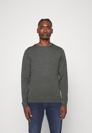 Calvin Klein CREW NECK - Strickpullover - dark grey heather