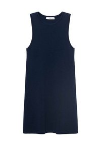 Stickad klänning - royal blue