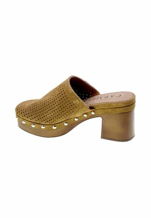 Carmela MULES - Ciabattine con tacco - camel