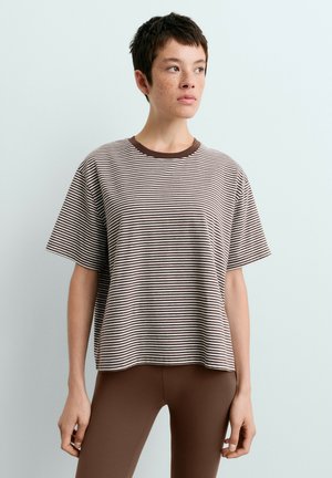 OYSHO, T-shirt imprimé - chocolate