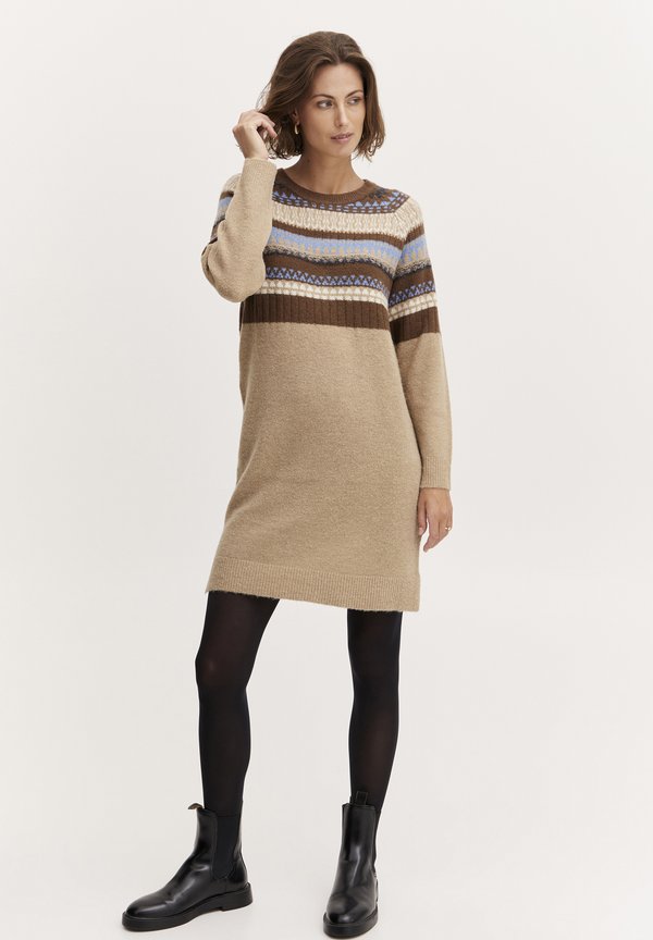 FRISABELLA - Jumper dress - silver mink mix2