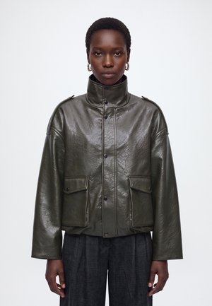 Topshop, TSTOMA BOMBER  - Яке от изкуствена кожа - green bee