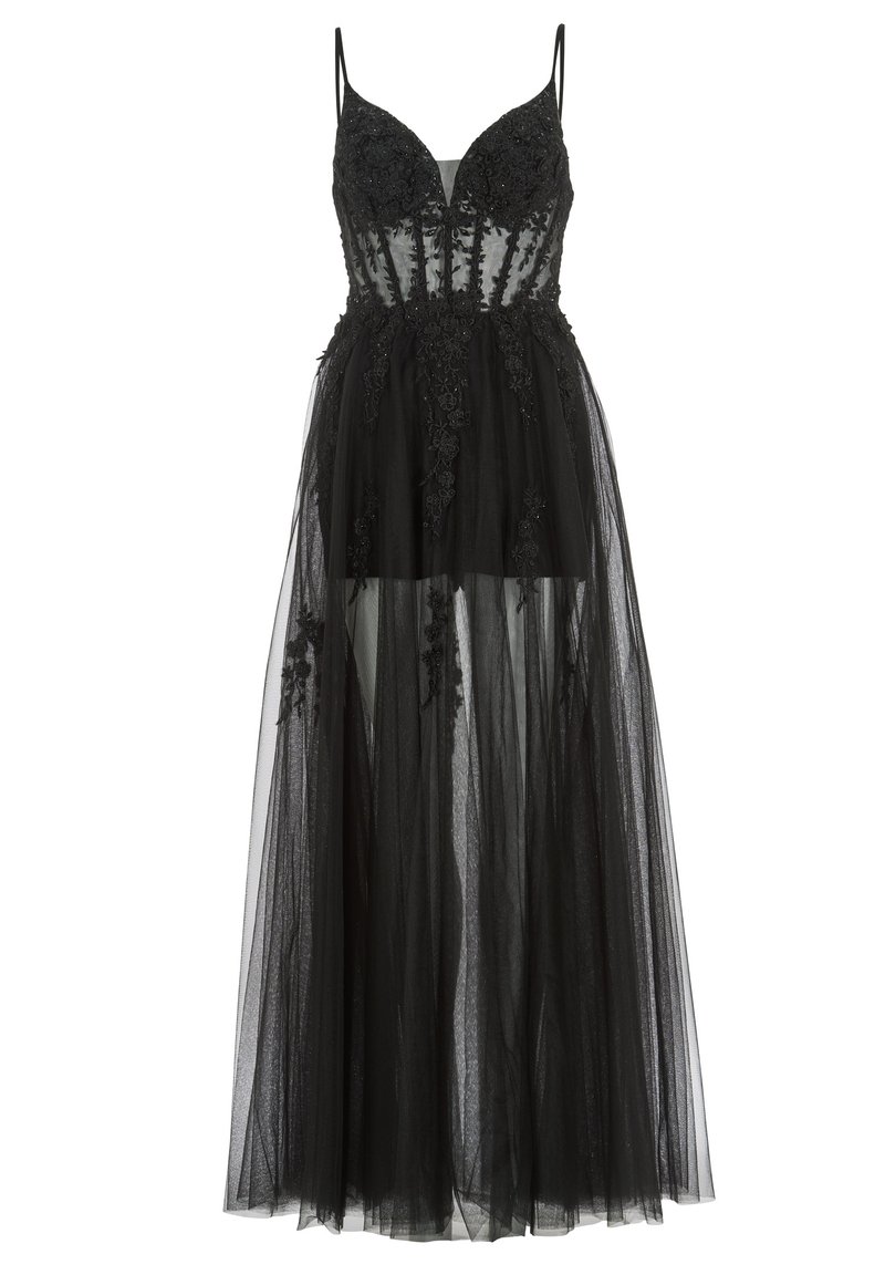 chinese dress ladies The Kyla Maxi Dress in Black and Cream