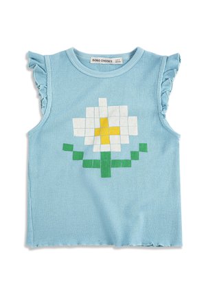 PIXEL DAISY - Print T-shirt - light blue