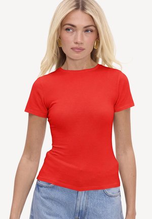 LOAVIES, CHERISH YOU - T-shirt imprimé - red dark   solid