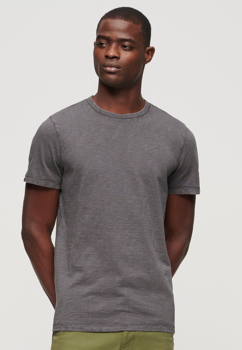 Superdry & Co CREW NECK SLUB SHORT SLEEVED - T-Shirt basic - dark grey