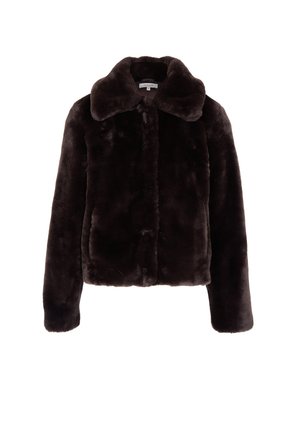 Morgan, MORGAN MORGAN SHORT FAUX FUR JACKET - Veste d'hiver - marron foncé