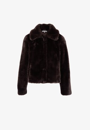 Morgan, MORGAN MORGAN SHORT FAUX FUR JACKET - Veste d'hiver - marron foncé
