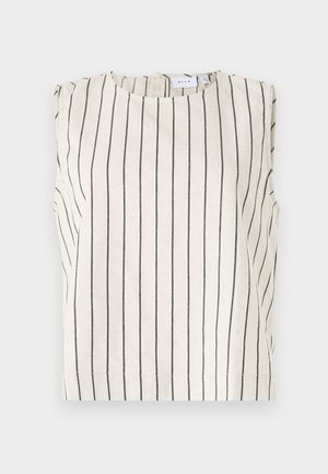 VILA, VISTIBA O NECK - Pusero - super light natural/black beauty