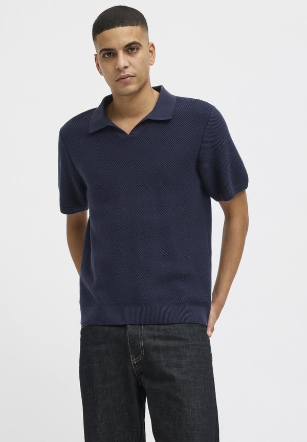 JPRCCEASTON SPLIT NECK - Poloshirt - night sky