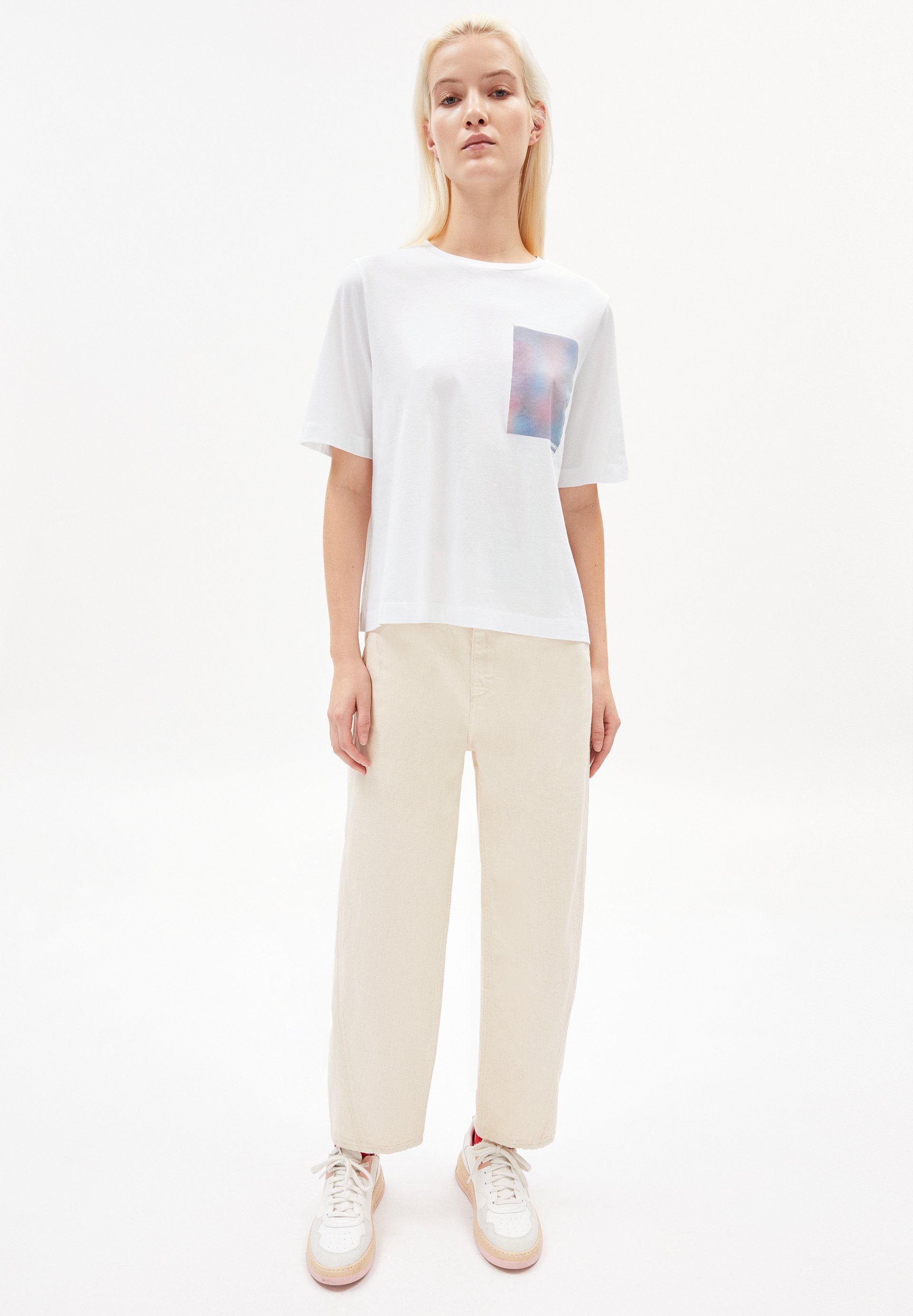ARMEDANGELS LAYAA ATMOSPHERIC - T-Shirt print - white/weiß - Zalando.ch