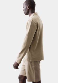 Autograph WAFFLE HALF ZIP - Poloshirt - sand