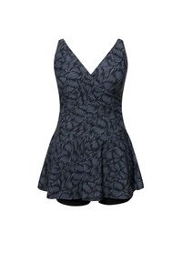 Ulla Popken ONE PIECE SWIMSUIT WITH SHORTS - Accessorio da spiaggia - black