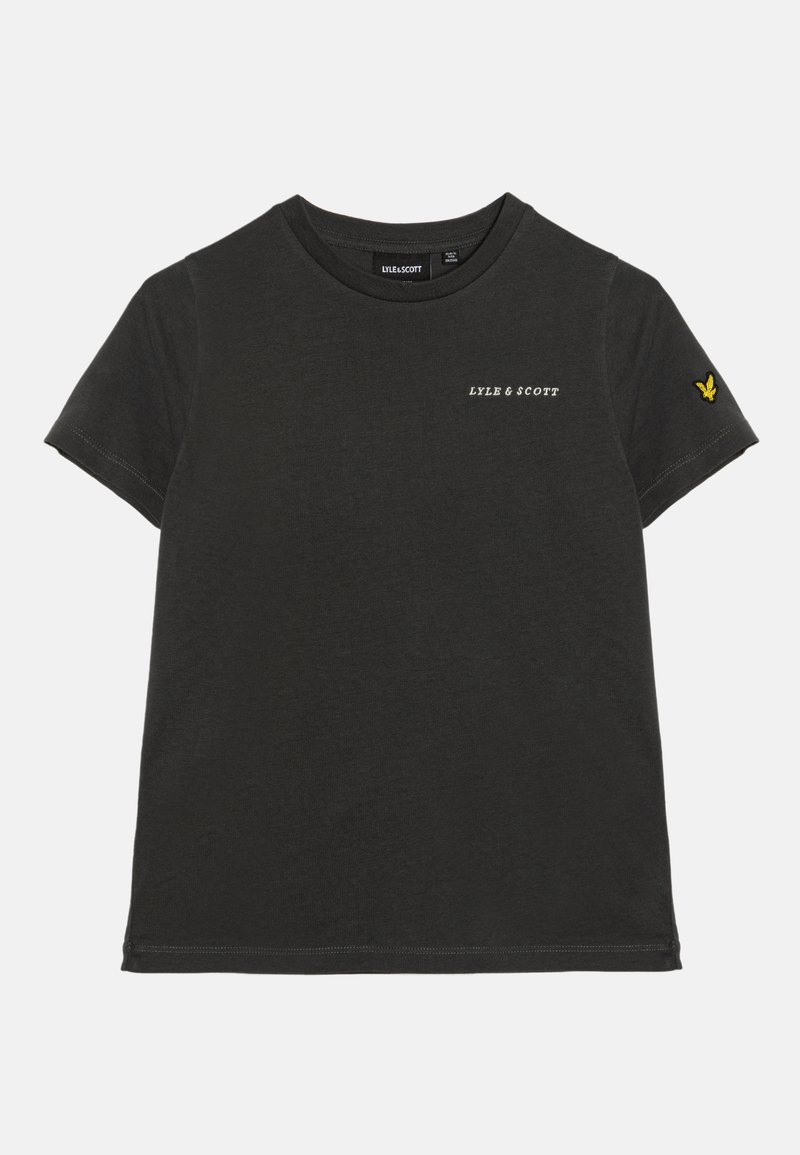 Lyle & Scott SCRIPT EMBROIDERED - Basic T-shirt - gunmetal