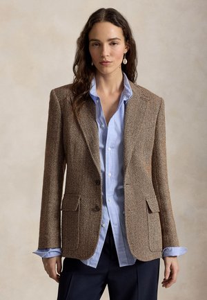 Polo Ralph Lauren SINGLE BREASTED HERRINGBONE BLAZER - Blazer - brown/cream