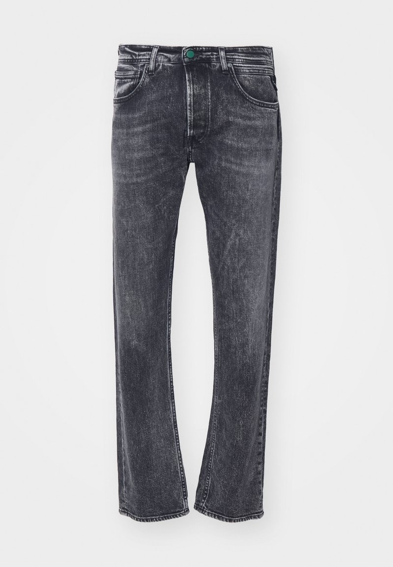 Replay GROVER PANTS - Jeans straight leg - dark grey/grå denim - Zalando.no