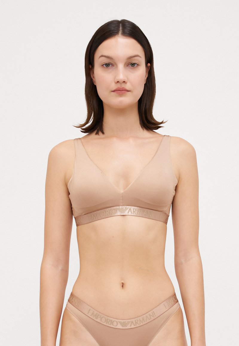 Emporio Armani REMOVABLE PADS BRALETTE - Τριγωνικό σουτιέν - nocciola hazelnut