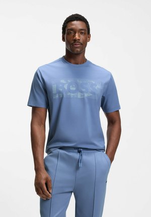 GLOBE LOGOPATTERN - Print T-shirt - light blue nine