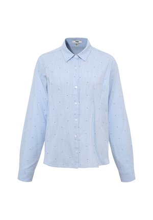 Mavi Button-down blouse - ensign blue tiny leaf print