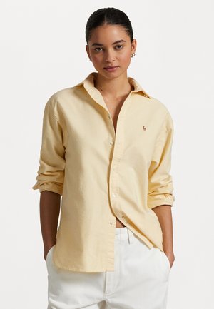 RELAXED FIT COTTON OXFORD SHIRT - Skjortebluser - wicket yellow