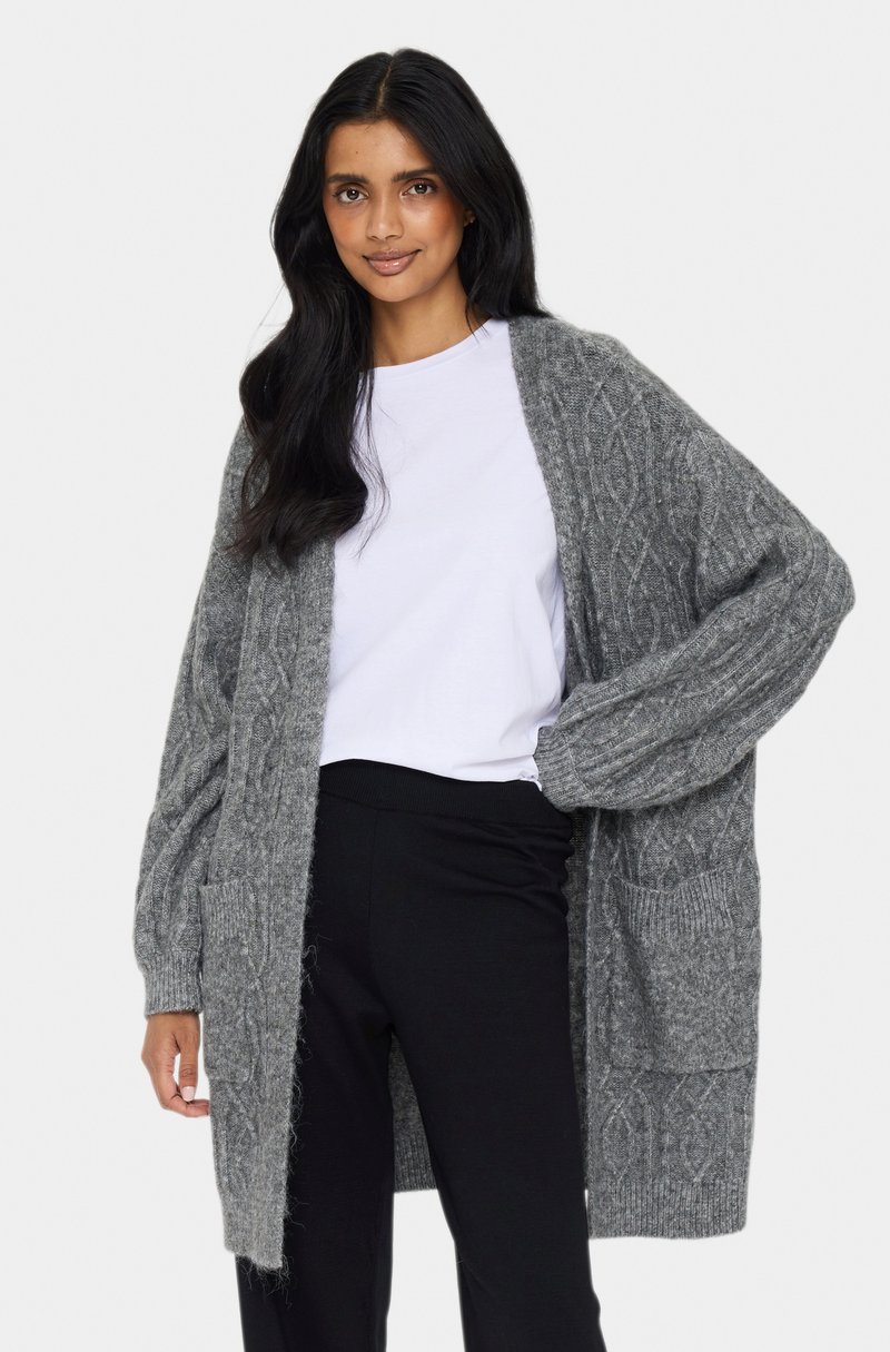Saint Tropez GEETA OPEN - Kardiganas - gray quill melange