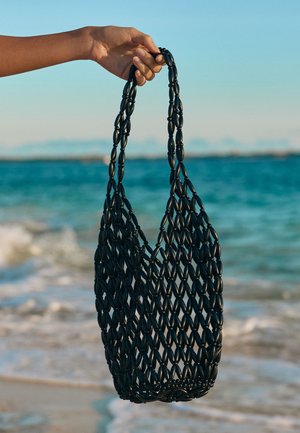 Friends Like These, HAND BEADED TOTE BAG  . - Handbag - black
