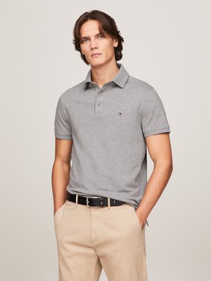 Tommy Hilfiger SLIM - Polo shirt - medium grey heather