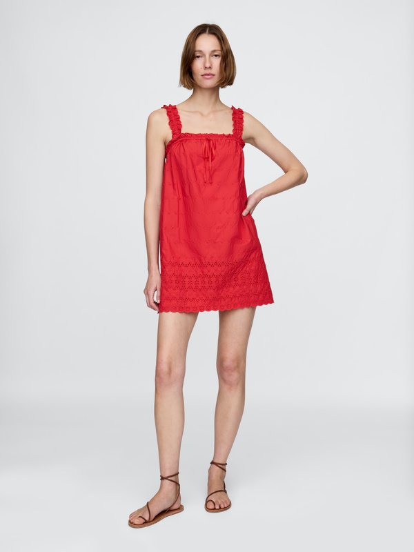 GAP X DOEN EYELET MINI DRESS - Day dress