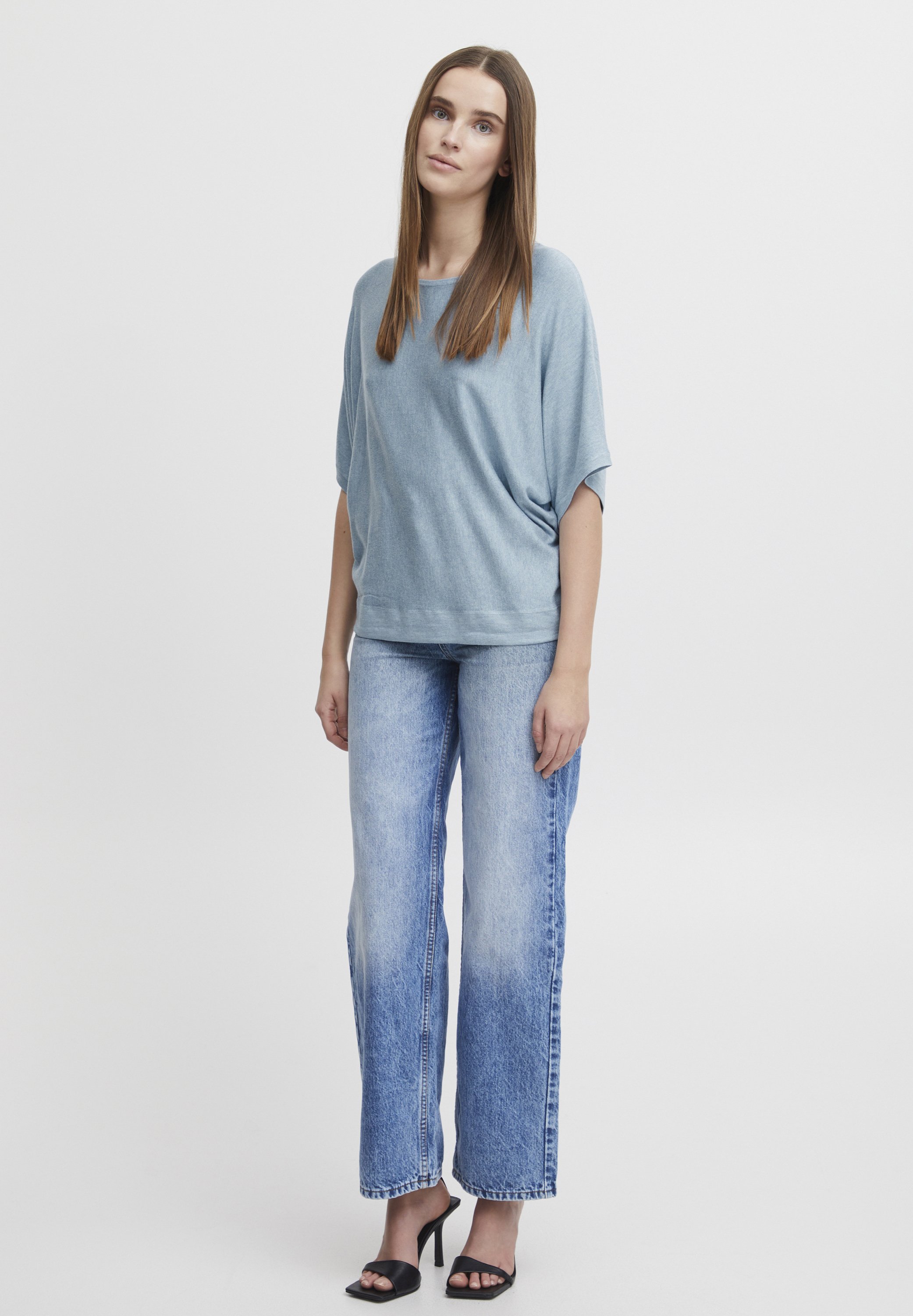 売れ筋商品|||ビーヤング Tシャツ レディース トップス BYMMPIMBA - Basic T-shirt - blue bell melange b.young by Zalando BYMMPIMBA - T-Shirt basic - blue bell