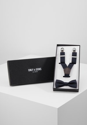 ONSBOWTIE SUSPENDER SET - Vlinderdas - dark navy