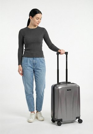 Police, NEW YORK 4 ROLLEN KABINENTROLLEY S 54 CM MIT DEHNFALTE UNISEX - Maleta de cabina - silver grey