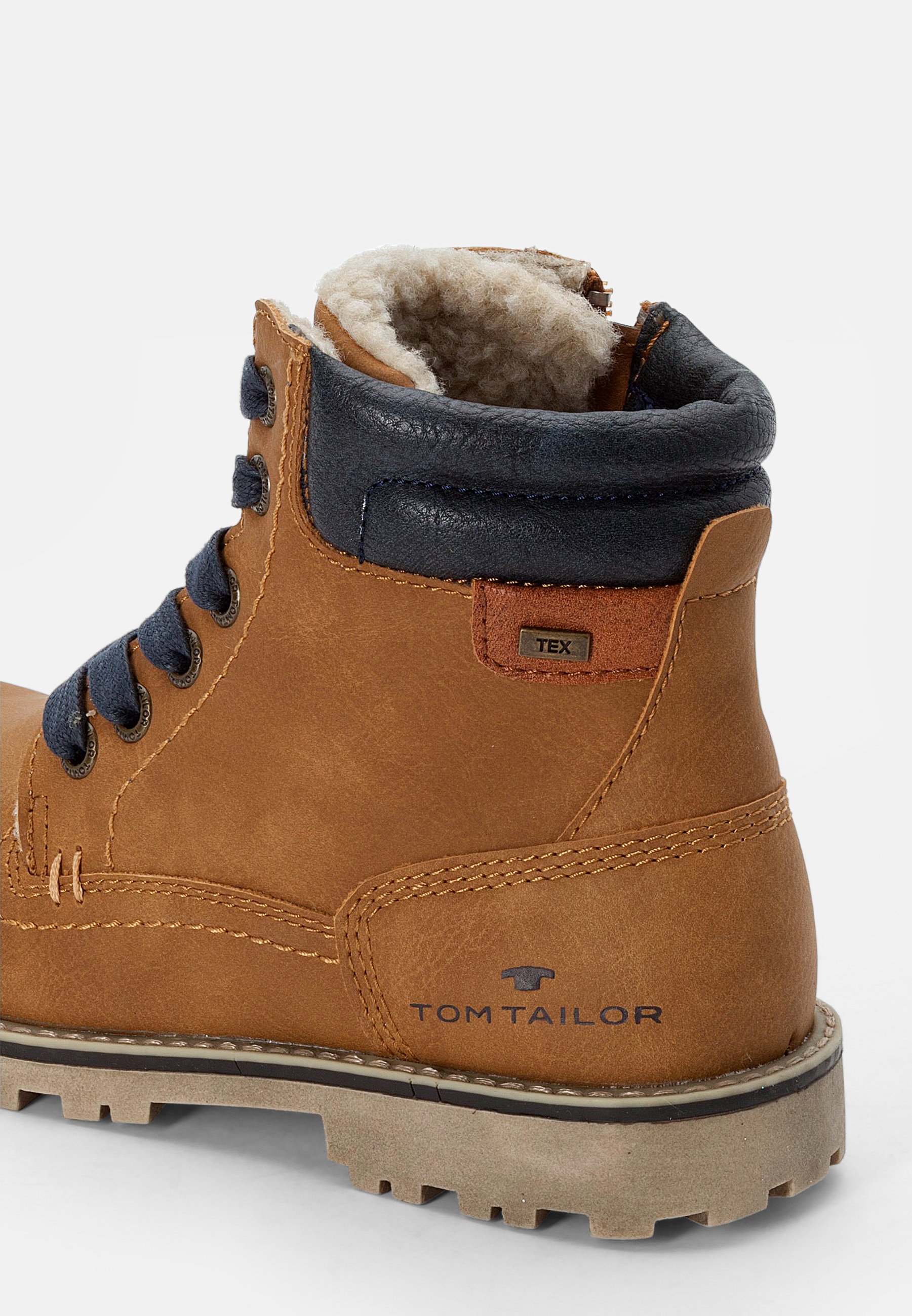 tom tailor schnürstiefelette camel