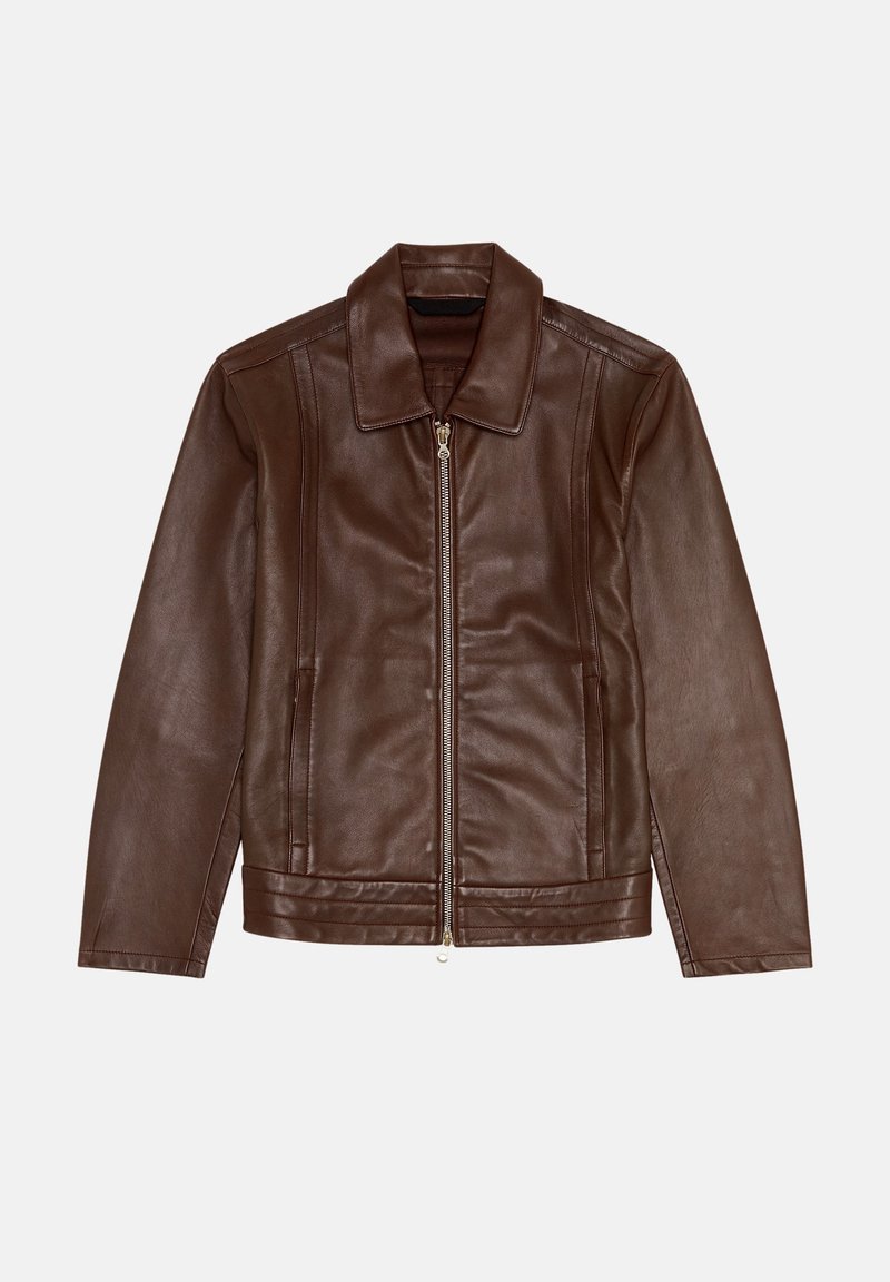 diesel brown leather jacket